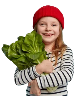 girl with cabbage